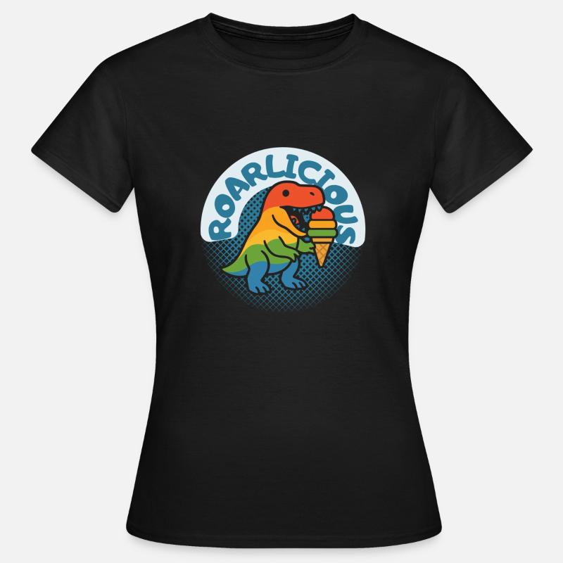 ROARlicious Dino Pride Rainbow - Women's T-Shirt - black