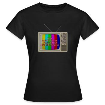 La révolution ne sera pas mastercardée - T-shirt Femme - noir - Devant - AI Model Female 172 dark (172cm)