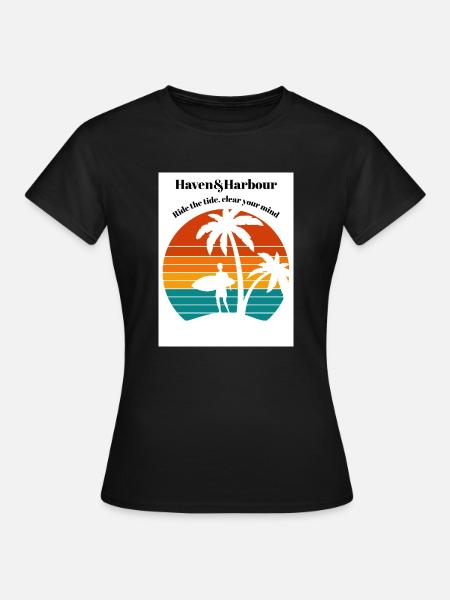 Ride the tide clear your mind 1 - Frauen T-Shirt - Schwarz