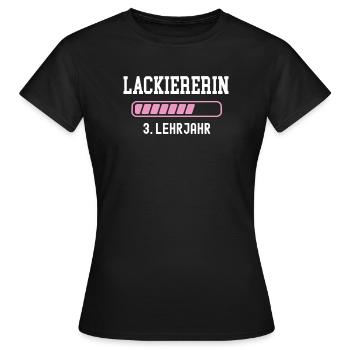 Apprentissage de vernisseur Apprentissage de peintre en 3 ans - T-shirt Femme - noir - Devant - AI Model Female 172 dark (172cm)