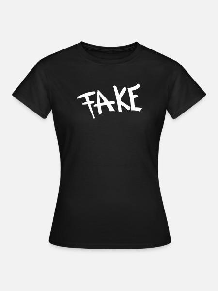 Graffiti Fake Schriftzug - Frauen T-Shirt - Schwarz
