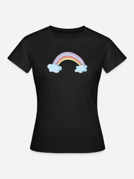 Arc-en-ciel - T-shirt Femme - noir