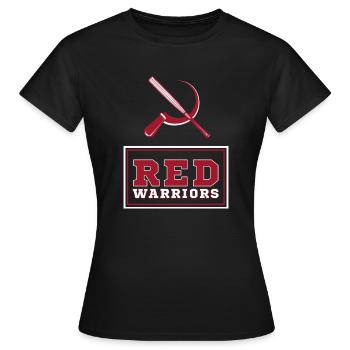 Red Warriors Logo2 - T-shirt Femme - noir - Devant - AI Model Female 172 dark (172cm)