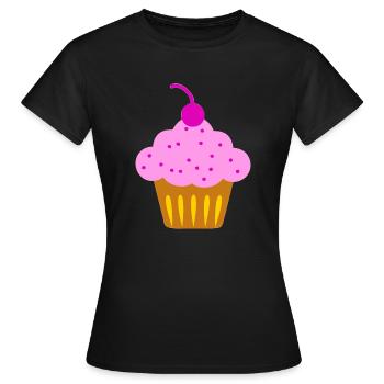 Cupcake - Frauen T-Shirt - Schwarz - Vorne - AI Model Female 172 dark (172cm)