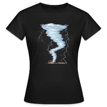 Wetter Tornado Windhose Sturmjäger cooles Design - Frauen T-Shirt - Schwarz - Vorne - AI Model Female 172 dark (172cm)