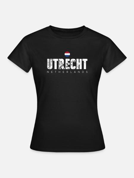 Utrecht Distressed City Briefe - Frauen T-Shirt - Schwarz