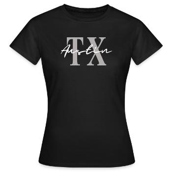 Austin, Texas, Texas - Frauen T-Shirt - Schwarz - Vorne - AI Model Female 172 dark (172cm)