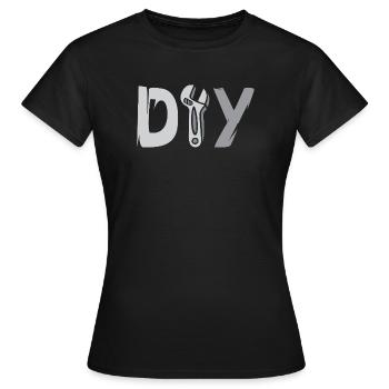 DIY Design – Tool Logo for DIY Hobbyists - Women's T-Shirt - black - Front - AI Model Female 172 dark (172cm)