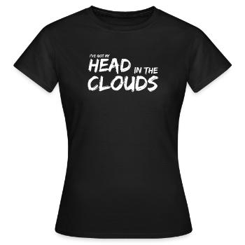 Head in the Clouds White by Daydreamers - Women's T-Shirt - black - Front - AI Model Female 172 dark (172cm)