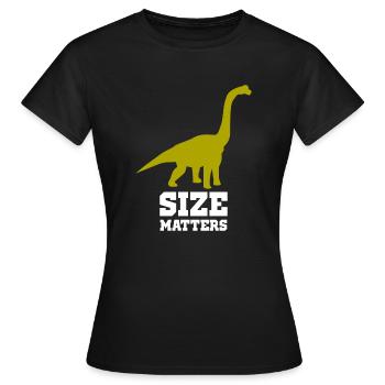 Brachiosaurus Dino - Size matters - Women's T-Shirt - black - Front - AI Model Female 172 dark (172cm)