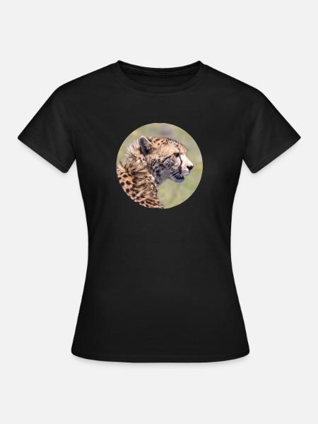 Geschenkidee Foto Gepard Südafrika - Frauen T-Shirt - Schwarz