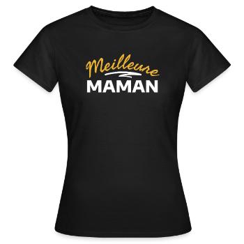Vividly Colored Maternal Expression Design - Women's T-Shirt - black - Front - AI Model Female 172 dark (172cm)
