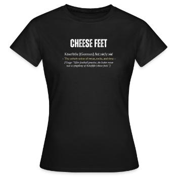 Définition de « Cheese Feet » avec - T-shirt Femme - noir - Devant - AI Model Female 172 dark (172cm)