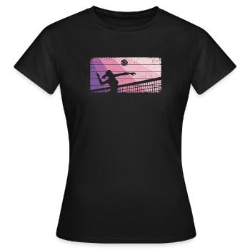 Joueuse de volley-ball de beach-volley féminin - T-shirt Femme - noir - Devant - AI Model Female 172 dark (172cm)