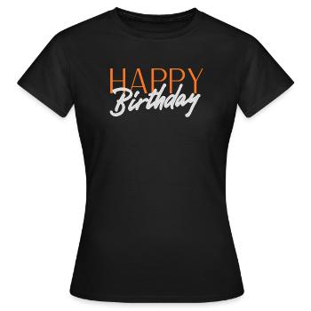 Bon anniversaire - T-shirt Femme - noir - Devant - AI Model Female 172 dark (172cm)