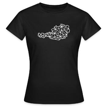 Austria Geo - T-shirt Femme - noir - Devant - AI Model Female 172 dark (172cm)