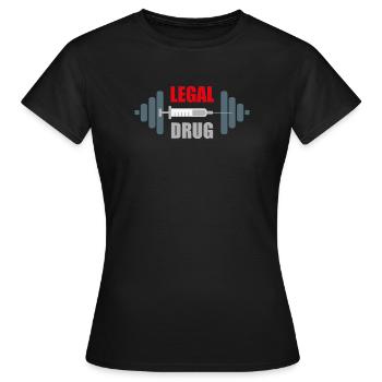 Fitnessstudio-Humor-Heber-Süchtiger - Frauen T-Shirt - Schwarz - Vorne - AI Model Female 172 dark (172cm)