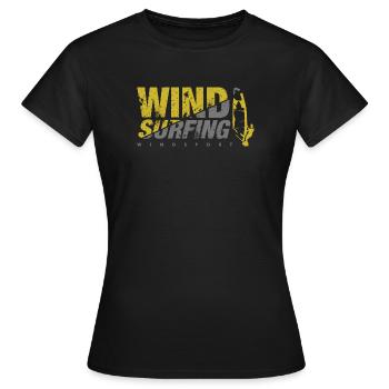 WINDSURFING windsurfing - Women's T-Shirt - black - Front - AI Model Female 172 dark (172cm)