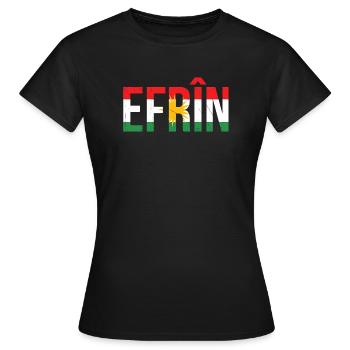 Symbole de paix des Kurdes du Kurdistan avec drapeau national - T-shirt Femme - noir - Devant - AI Model Female 172 dark (172cm)