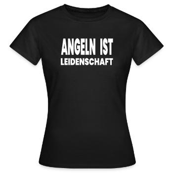 Angling - Women's T-Shirt - black - Front - AI Model Female 172 dark (172cm)