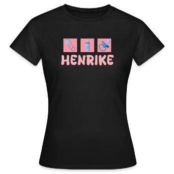 Cadeau pour Henrike - T-shirt Femme - noir - Devant - AI Model Female 172 dark (172cm)