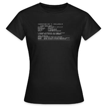 Lustiges IT-Systemadministrator-Terminaldesign - Frauen T-Shirt - Schwarz - Vorne - AI Model Female 172 dark (172cm)