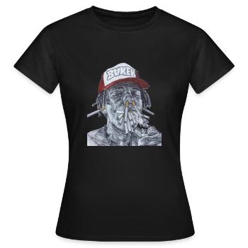 Zillakami - Frauen T-Shirt - Schwarz - Vorne - AI Model Female 172 dark (172cm)