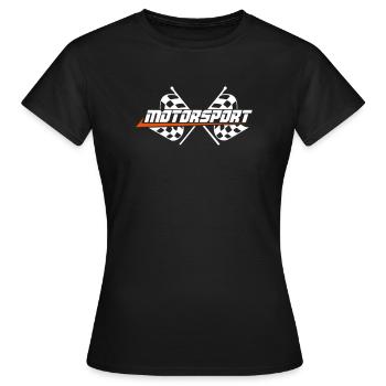 Sport automobile Drapeaux - T-shirt Femme - noir - Devant - AI Model Female 172 dark (172cm)