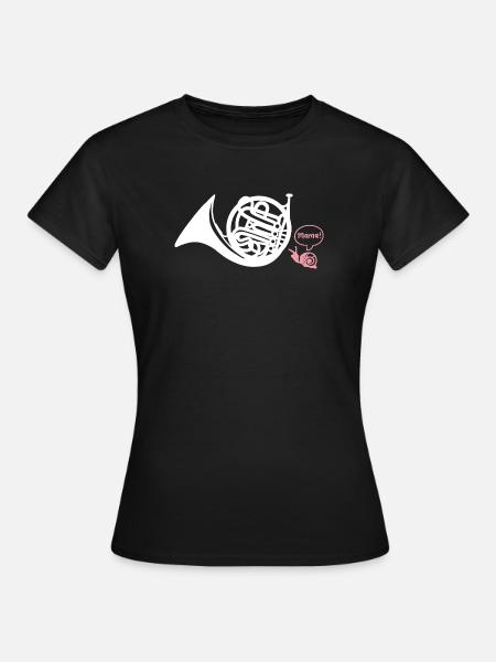 Waldhorn Hornist - Frauen T-Shirt - Schwarz
