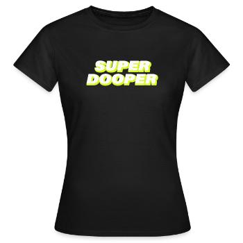 SUPER DOOPER - Women's T-Shirt - black - Front - AI Model Female 172 dark (172cm)