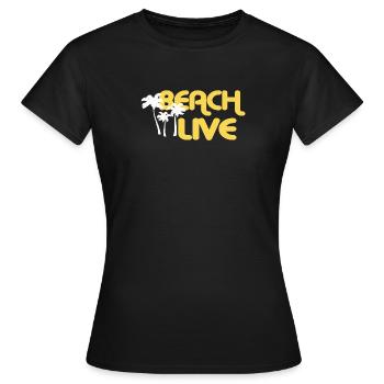 PLAGE EN DIRECT - T-shirt Femme - noir - Devant - AI Model Female 172 dark (172cm)