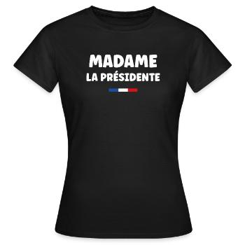 Présidente - T-shirt Femme - noir - Devant - AI Model Female 172 dark (172cm)