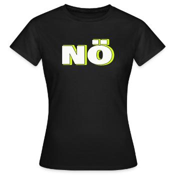 no - Women's T-Shirt - black - Front - AI Model Female 172 dark (172cm)