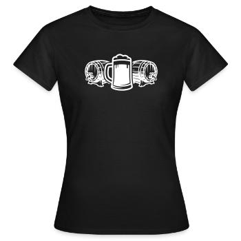 Bierfass Symbol Bier - Frauen T-Shirt - Schwarz - Vorne - AI Model Female 172 dark (172cm)