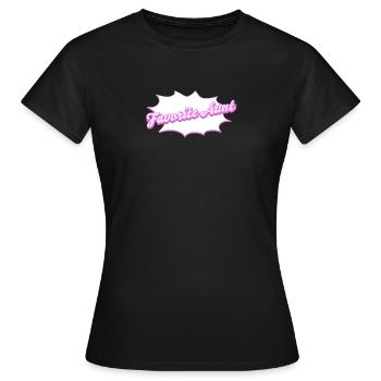 Favorite Aunt lettering for your favorite aunt - Women's T-Shirt - black - Front - AI Model Female 172 dark (172cm)