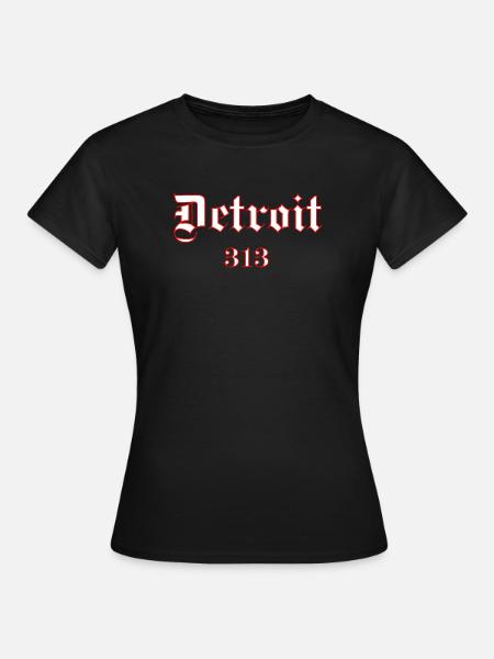 Detroit 313 - Frauen T-Shirt - Schwarz