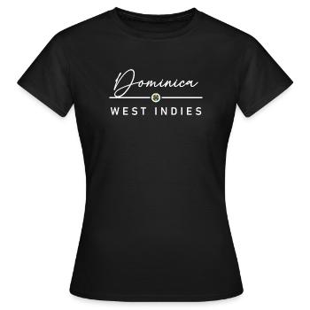Dominica - West Indies - Caribbean - Women's T-Shirt - black - Front - AI Model Female 172 dark (172cm)