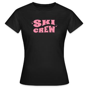 Ski Crew Apres Ski Spruch - Frauen T-Shirt - Schwarz - Vorne - AI Model Female 172 dark (172cm)