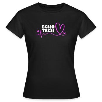 Kardiographie Kardiogramm - Frauen T-Shirt - Schwarz - Vorne - AI Model Female 172 dark (172cm)