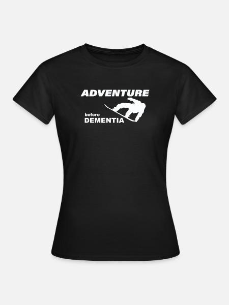 SNOWBOARD ADVENTURE - Frauen T-Shirt - Schwarz