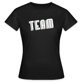 Team Spirit Bold Tinted Vintage Font - Women's T-Shirt - black - Front - AI Model Female 172 dark (172cm)