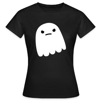 Fantôme très malheureux (Fantôme en colère) - T-shirt Femme - noir - Devant - AI Model Female 172 dark (172cm)