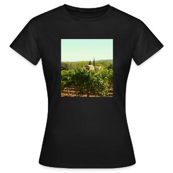 Provence: Vines around Trans en Provence - Women's T-Shirt - black - Front - AI Model Female 172 dark (172cm)