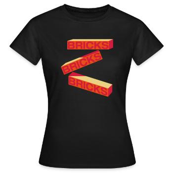 BRICKS - Women's T-Shirt - black - Front - AI Model Female 172 dark (172cm)