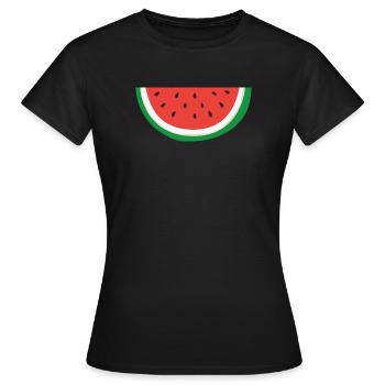 Pastèque - symbole palestinien - T-shirt Femme - noir - Devant - AI Model Female 172 dark (172cm)