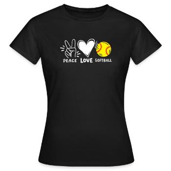 Softball-Spieler Softball - Frauen T-Shirt - Schwarz - Vorne - AI Model Female 172 dark (172cm)