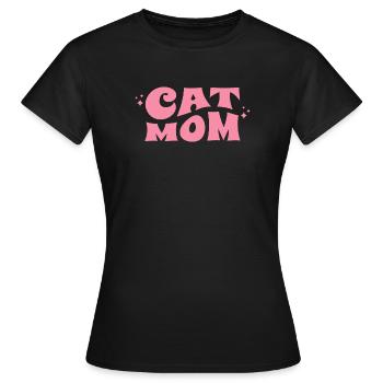 Cat Mom Love Design - Women's T-Shirt - black - Front - AI Model Female 172 dark (172cm)