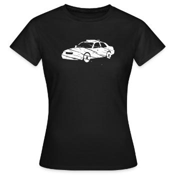 Polizei Auto Verfolgung Grunge Vektor - Frauen T-Shirt - Schwarz - Vorne - AI Model Female 172 dark (172cm)