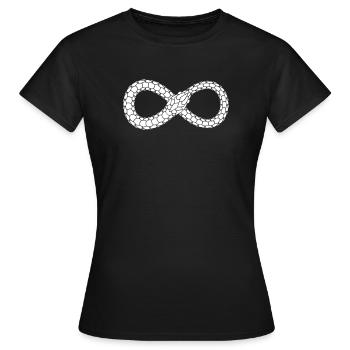 Endlose Schlangenschleife - Frauen T-Shirt - Schwarz - Vorne - AI Model Female 172 dark (172cm)