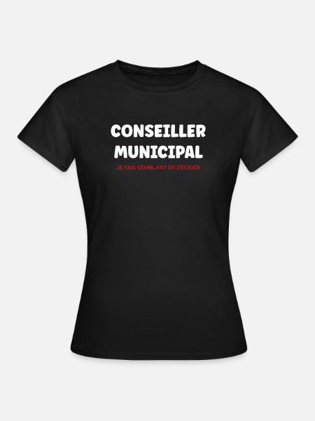 Stadtrat Typo Black Bold - Frauen T-Shirt - Schwarz